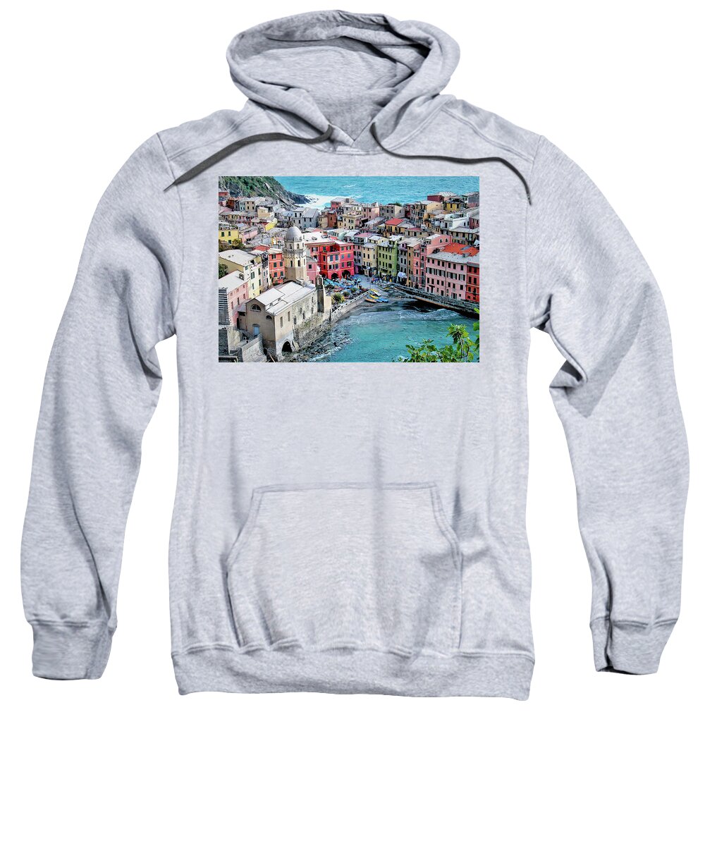 Italy Sweatshirt featuring the photograph Cinque Terre, Italy by Leslie Struxness
