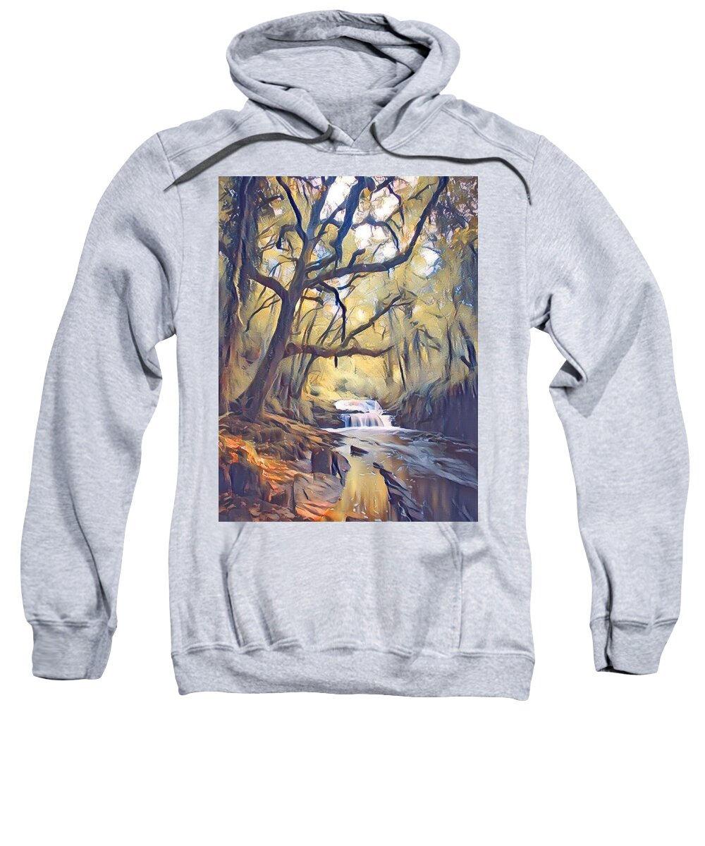 Clare Glens Sweatshirt featuring the digital art Clare Glens Paint by Mark Callanan