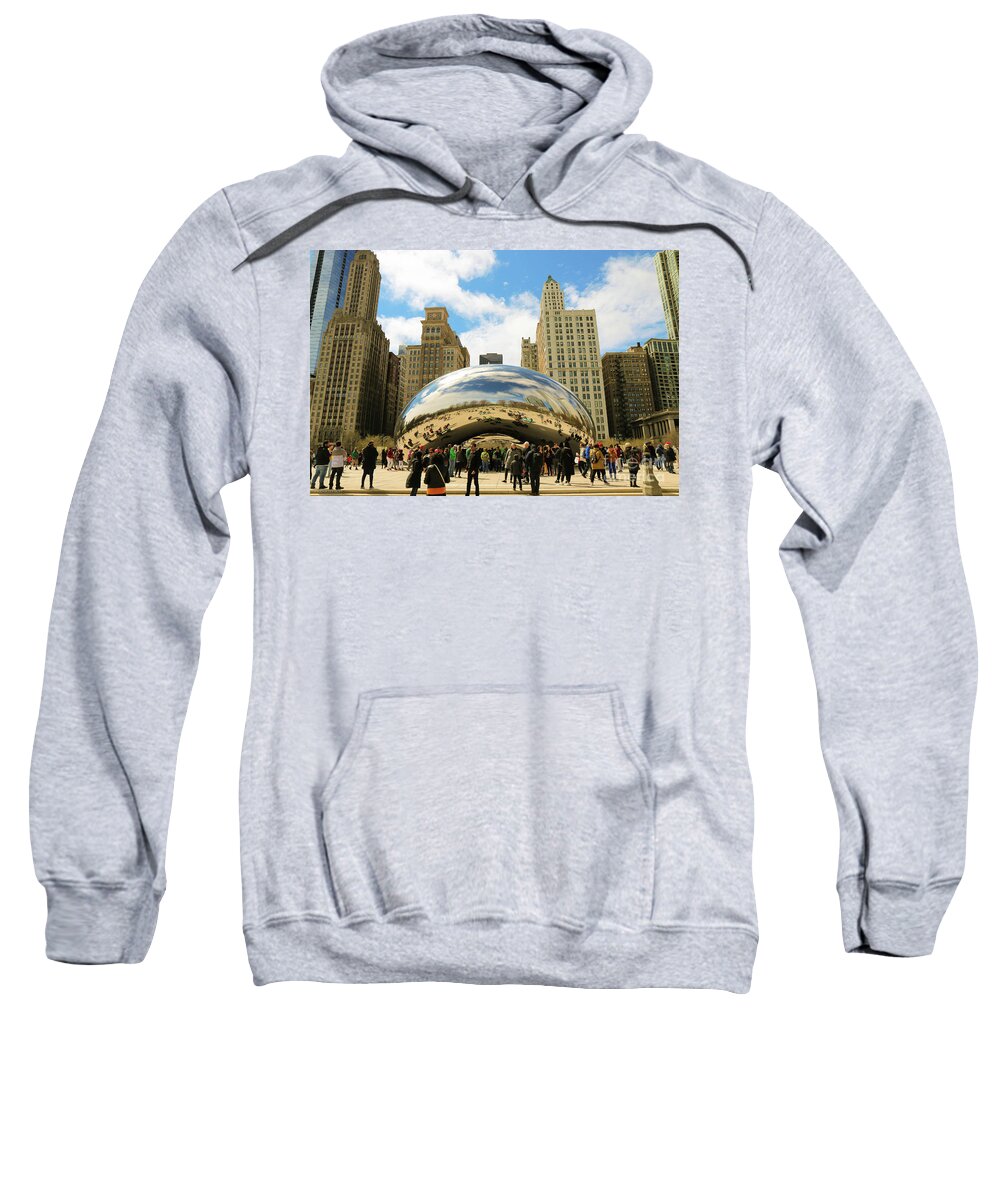 Cloud Gate Sweatshirt featuring the photograph Cloud Gate Chicago by Veronica Batterson