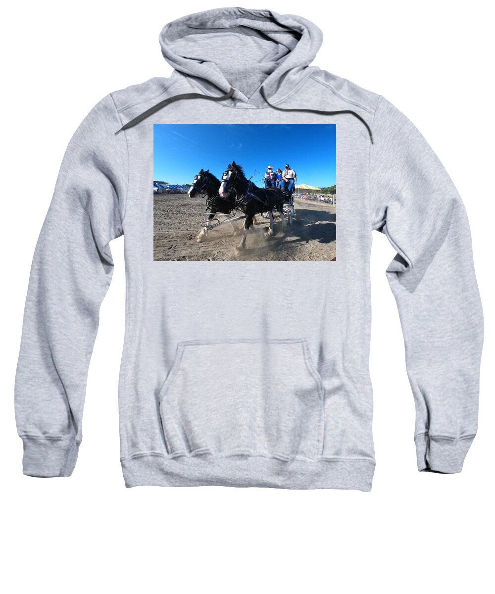 Clydesdales Sweatshirt featuring the photograph Clydesdales by John Parulis