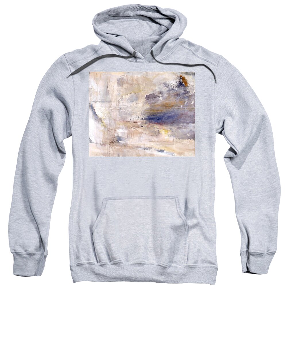 White Sweatshirt featuring the painting Coast Maine in March by Janet Zoya