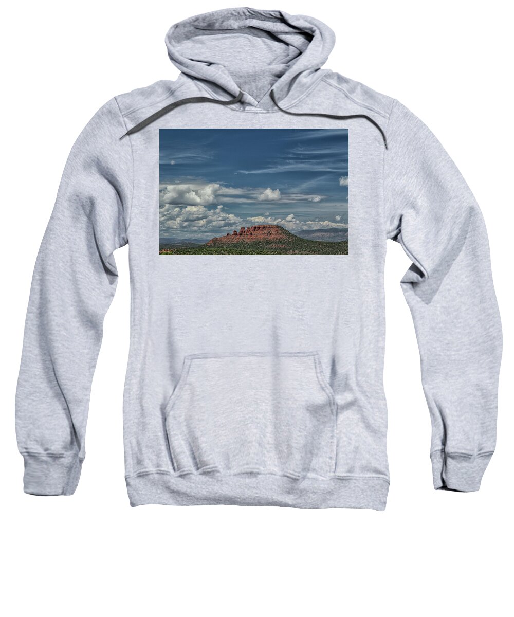  Sedona Sweatshirt featuring the photograph Cockscomb Mountain by Tom Kelly