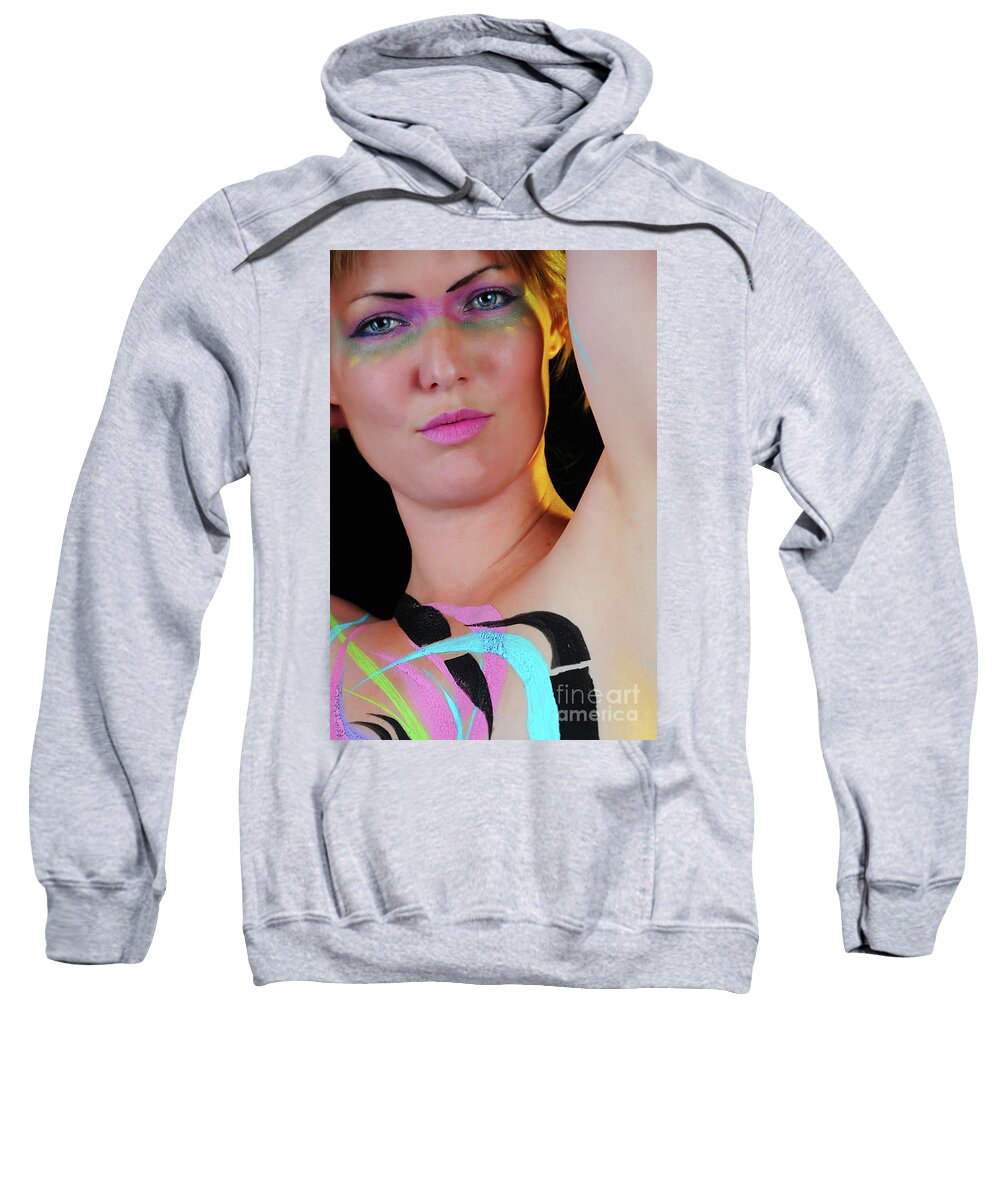 Girl Sweatshirt featuring the photograph Color Mask by Robert WK Clark