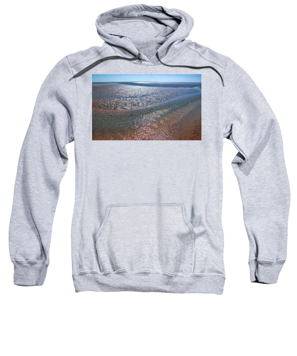 Wadden Sea Sweatshirt featuring the photograph Colours of the mudflat by Sun Travels