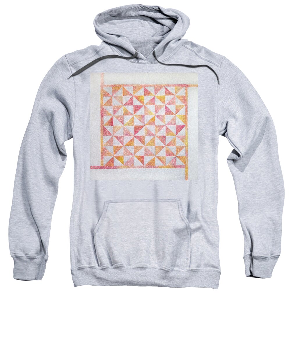 Art Quilt Sweatshirt featuring the tapestry - textile Cotton Candy Pinwheels by Pam Geisel