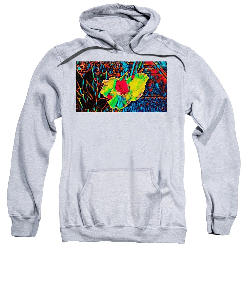 Florals Sweatshirt featuring the mixed media Digital beauty by Steven Wills