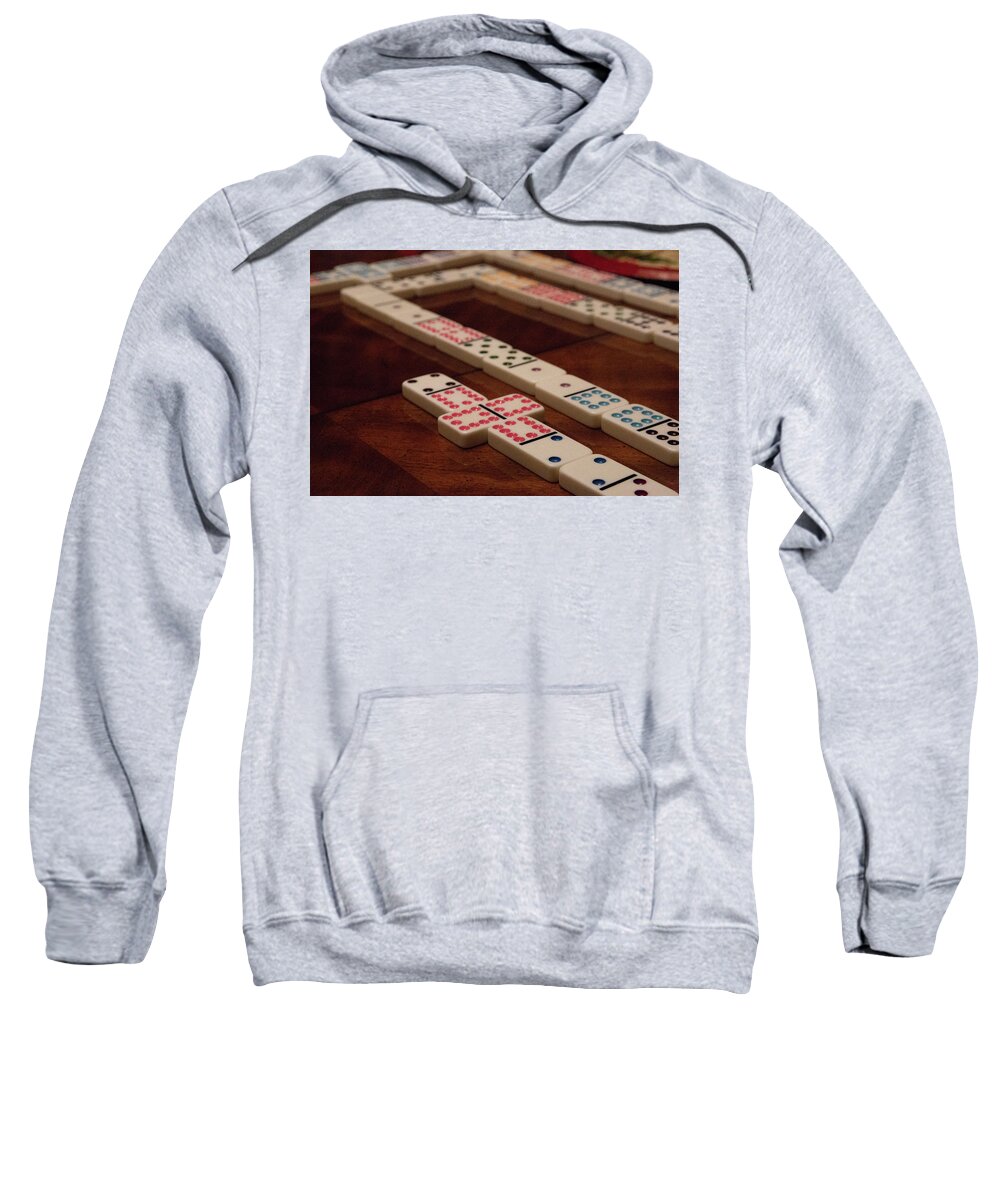 Domino Sweatshirt featuring the photograph Domino Fun by Laura Smith