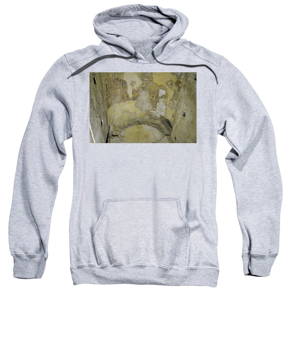 Travelpixpro Sweatshirt featuring the photograph Domus Aurea Vaulted Ceiling Designs Rome Italy by Shawn O'Brien