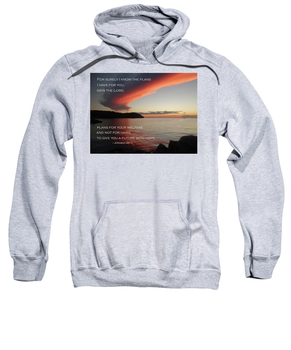 Dramatic Cloud Formation Sweatshirt featuring the photograph Dramatic Sky - Jeremiah 29 by David T Wilkinson