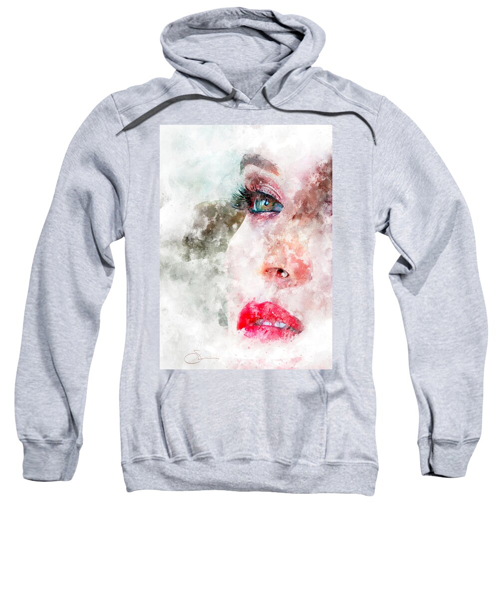 Girl Sweatshirt featuring the digital art Dreaming by Rob Smith's