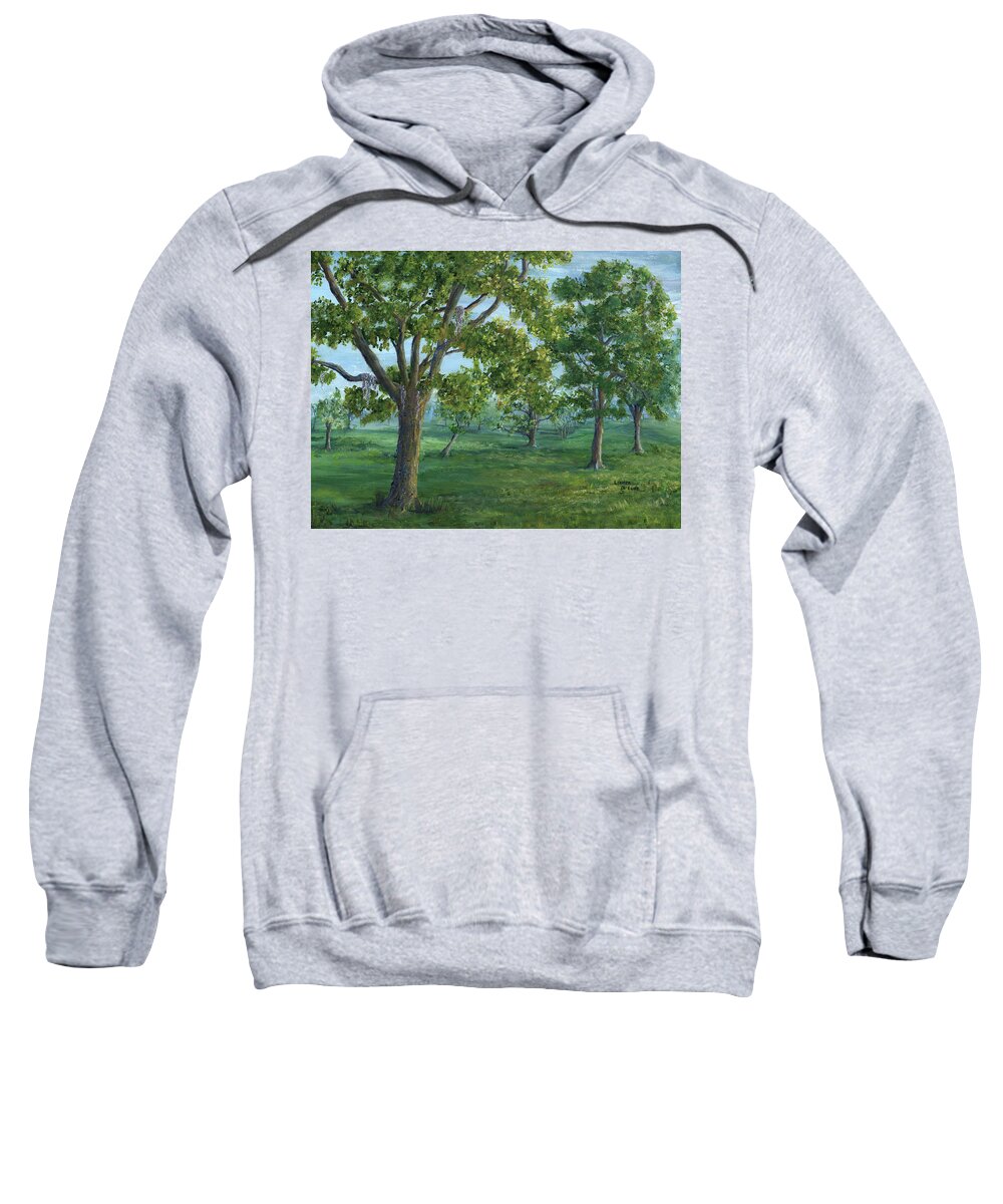 Old Duelling Grounds Sweatshirt featuring the painting Dueling Grounds New Orleans Louisiana by Lenora De Lude