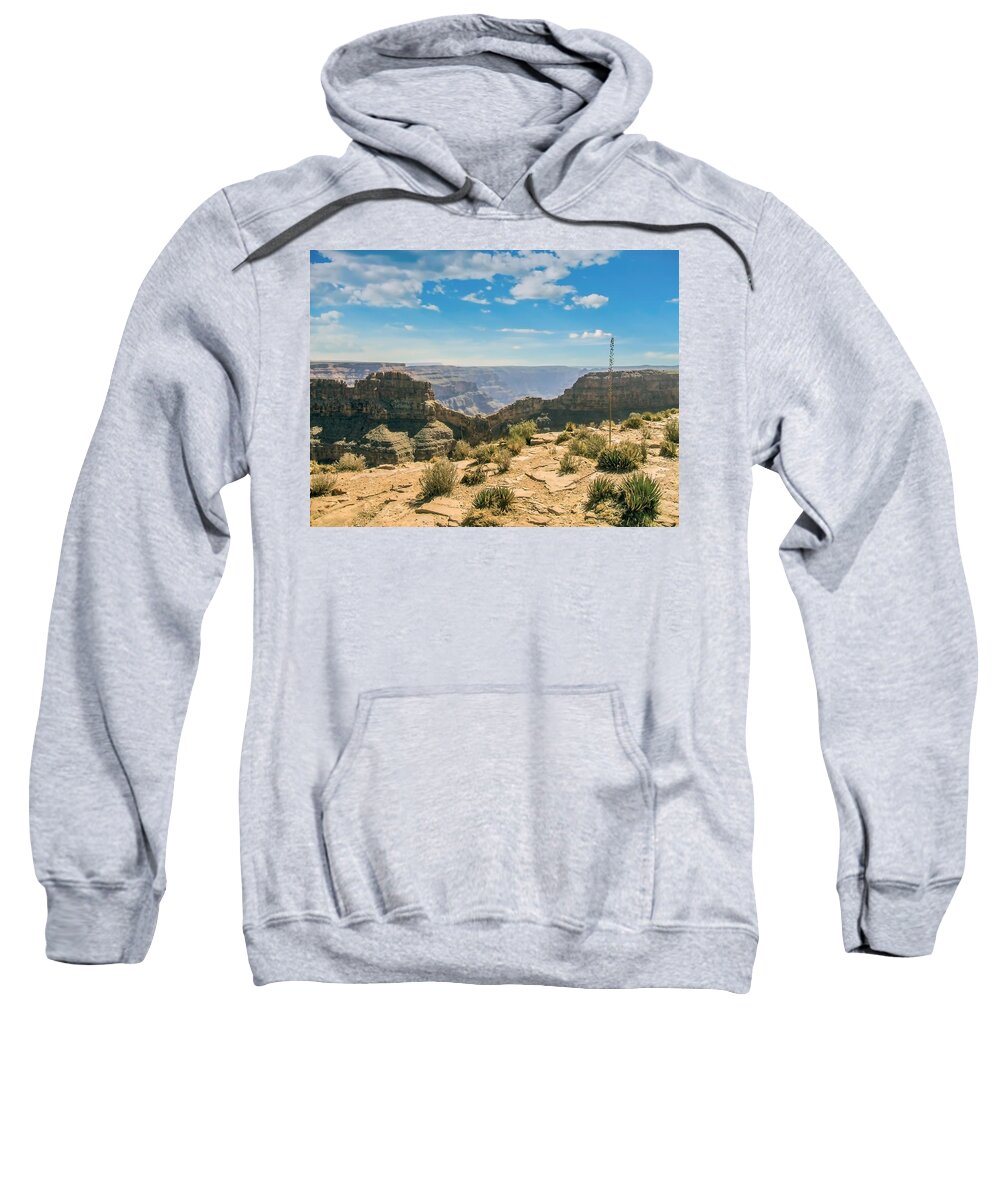Canyon Sweatshirt featuring the digital art Eagle Rock, Grand Canyon. by Pheasant Run Gallery