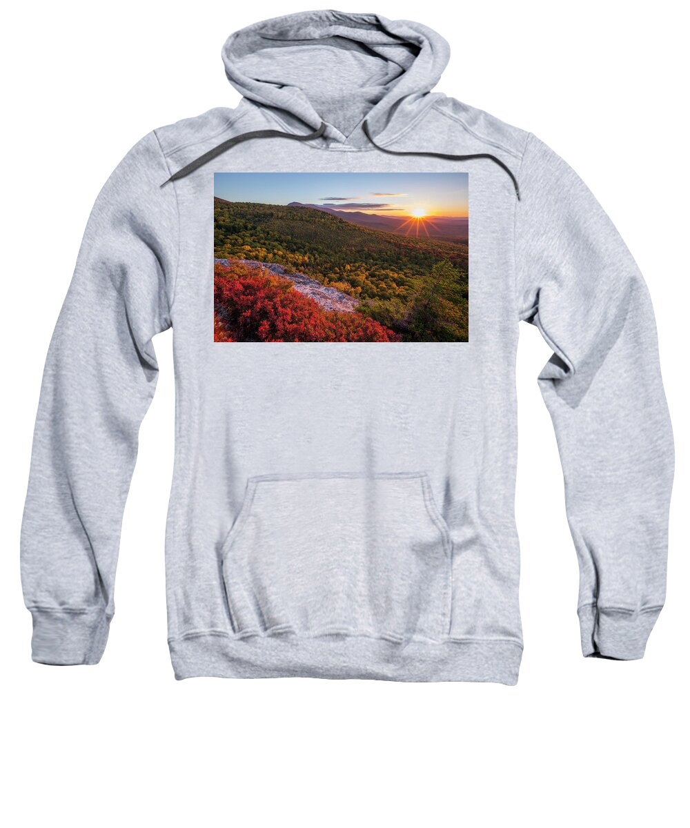 Early Sweatshirt featuring the photograph Early Autumn Nubble Sunset by White Mountain Images