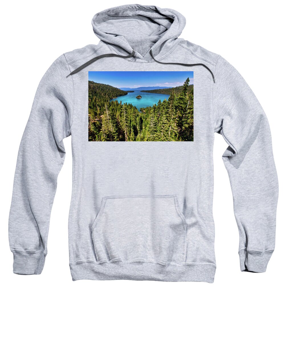 North America Sweatshirt featuring the photograph Emerald Bay by American Landscapes