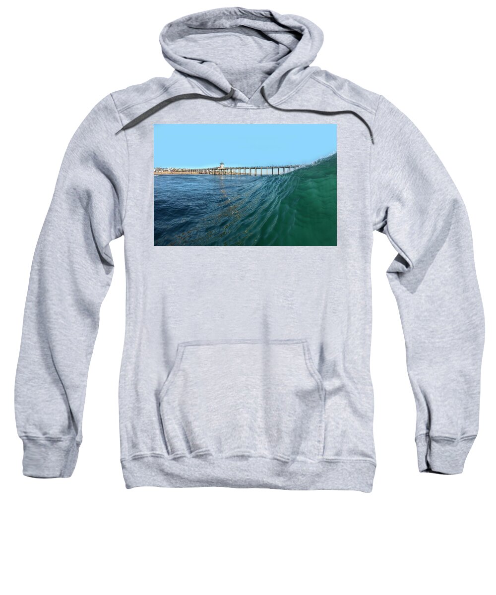 Water Photography Sweatshirt featuring the photograph Emerald Ramp by Sean Davey