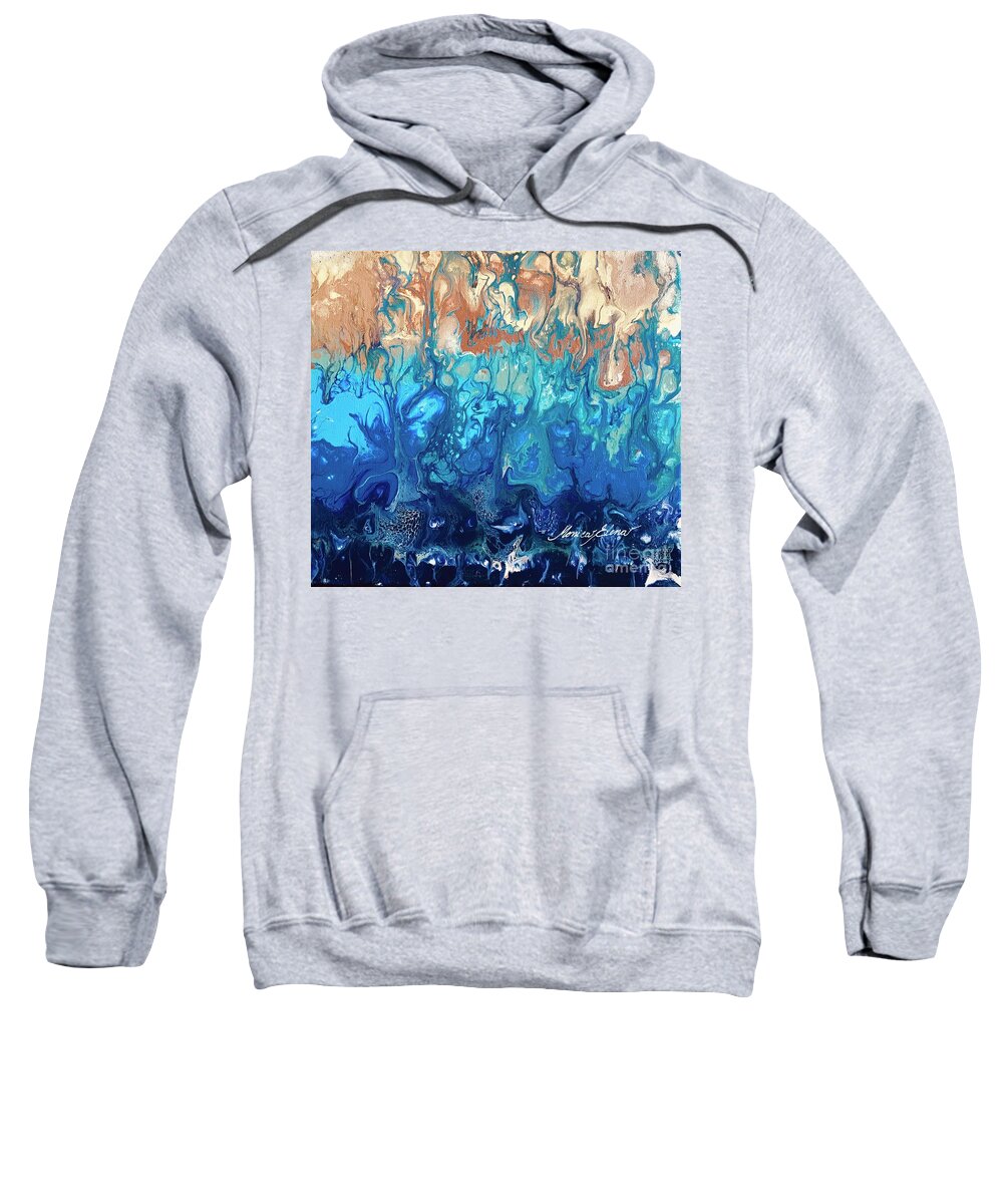 Abstract Sweatshirt featuring the painting Everything grows with love by Monica Elena