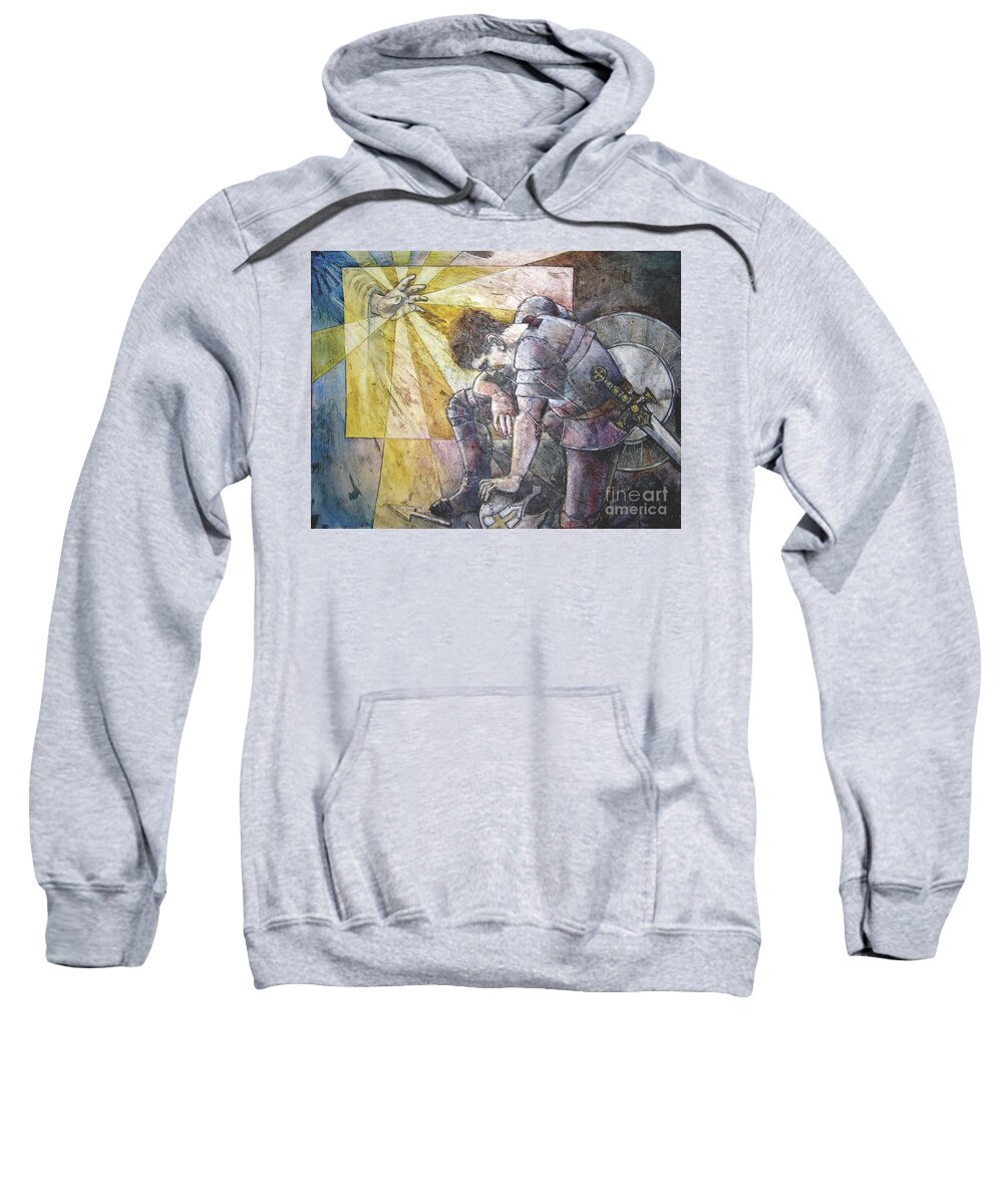 Religious Sweatshirt featuring the painting Faithful Servant by Amy Stielstra