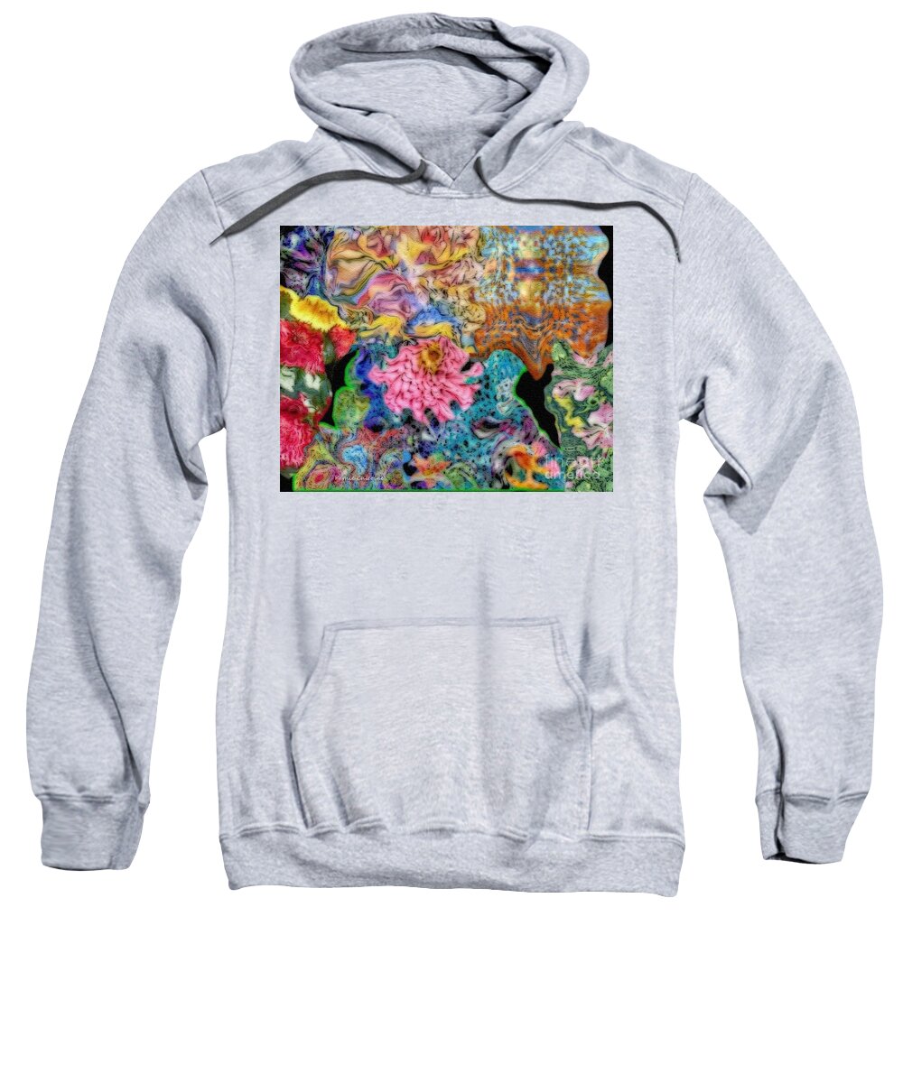 Abstract Art Sweatshirt featuring the digital art Fascinating Color by Kathie Chicoine