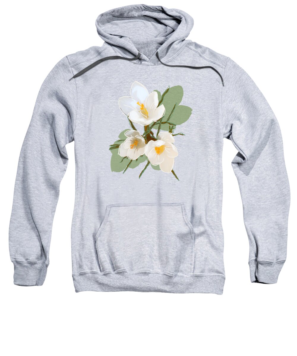 Flowers Sweatshirt featuring the mixed media Flower Blossom ONE by BFA Prints