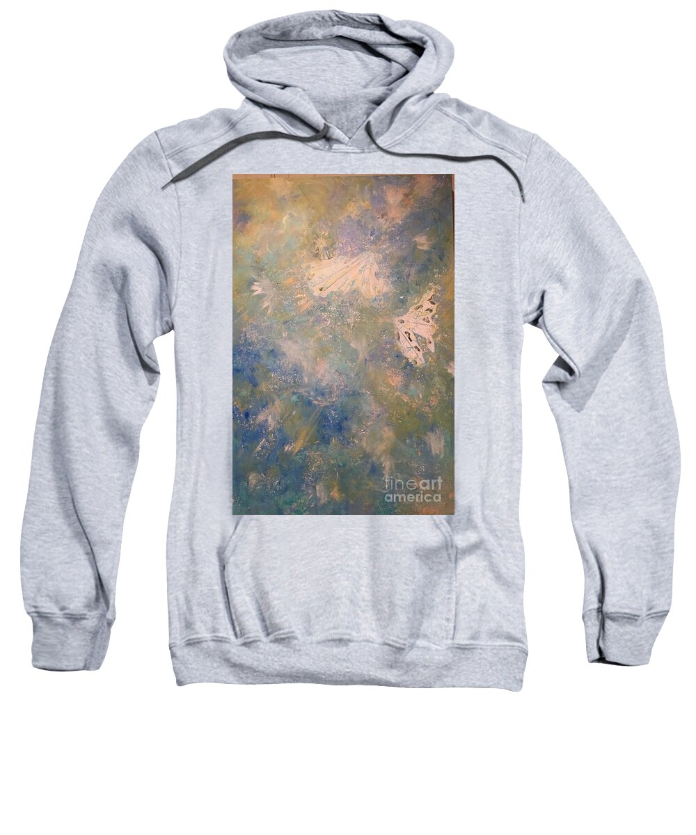 Abstract Painting Sweatshirt featuring the painting Free Falling by Jacqui Hawk