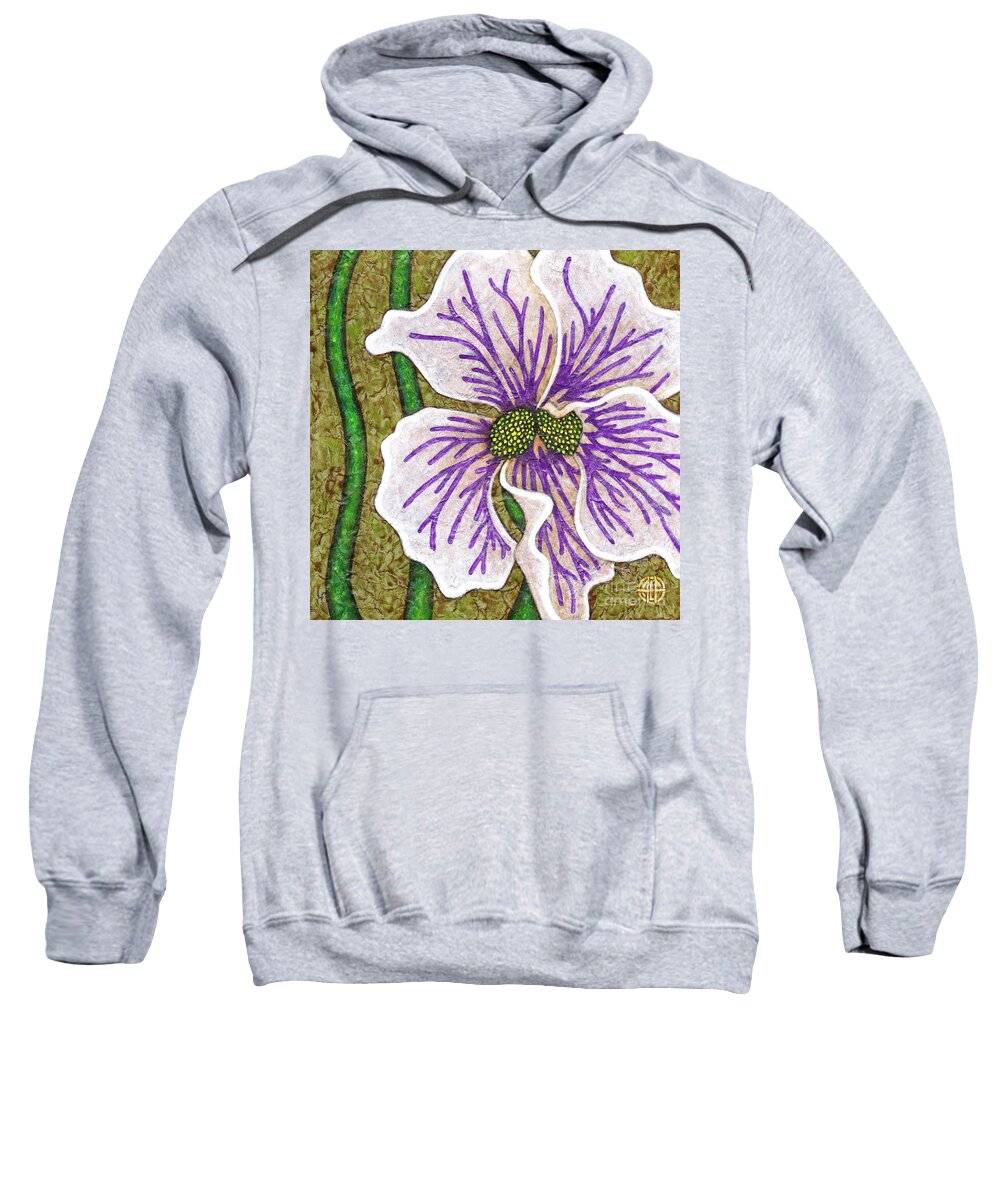Garden Sweatshirt featuring the painting Garden Room 40 by Amy E Fraser