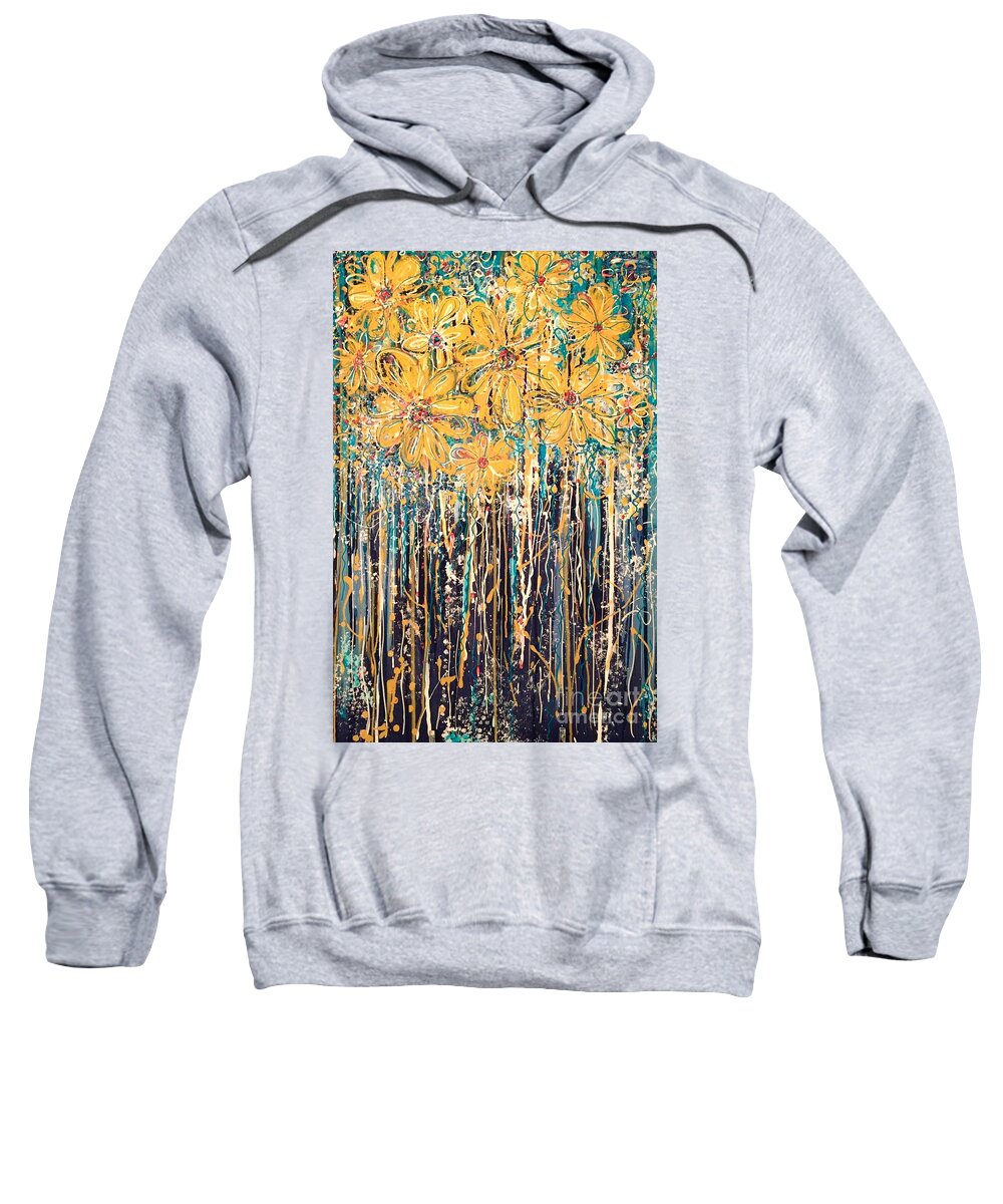 Girls Night Out Sweatshirt featuring the painting Girls Night Out by Jacqui Hawk