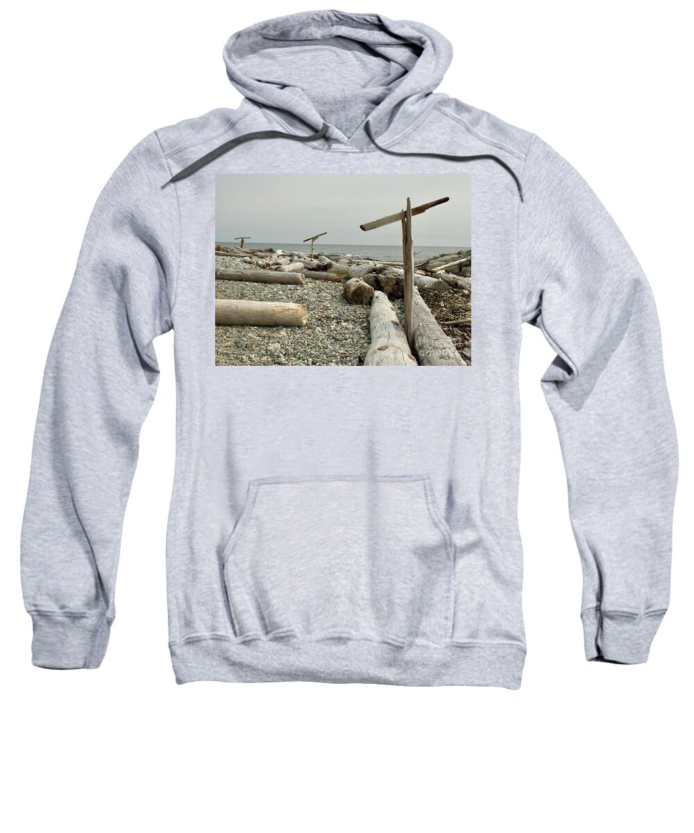 Beach Sweatshirt featuring the photograph Go North Young Man by Bill Thomson