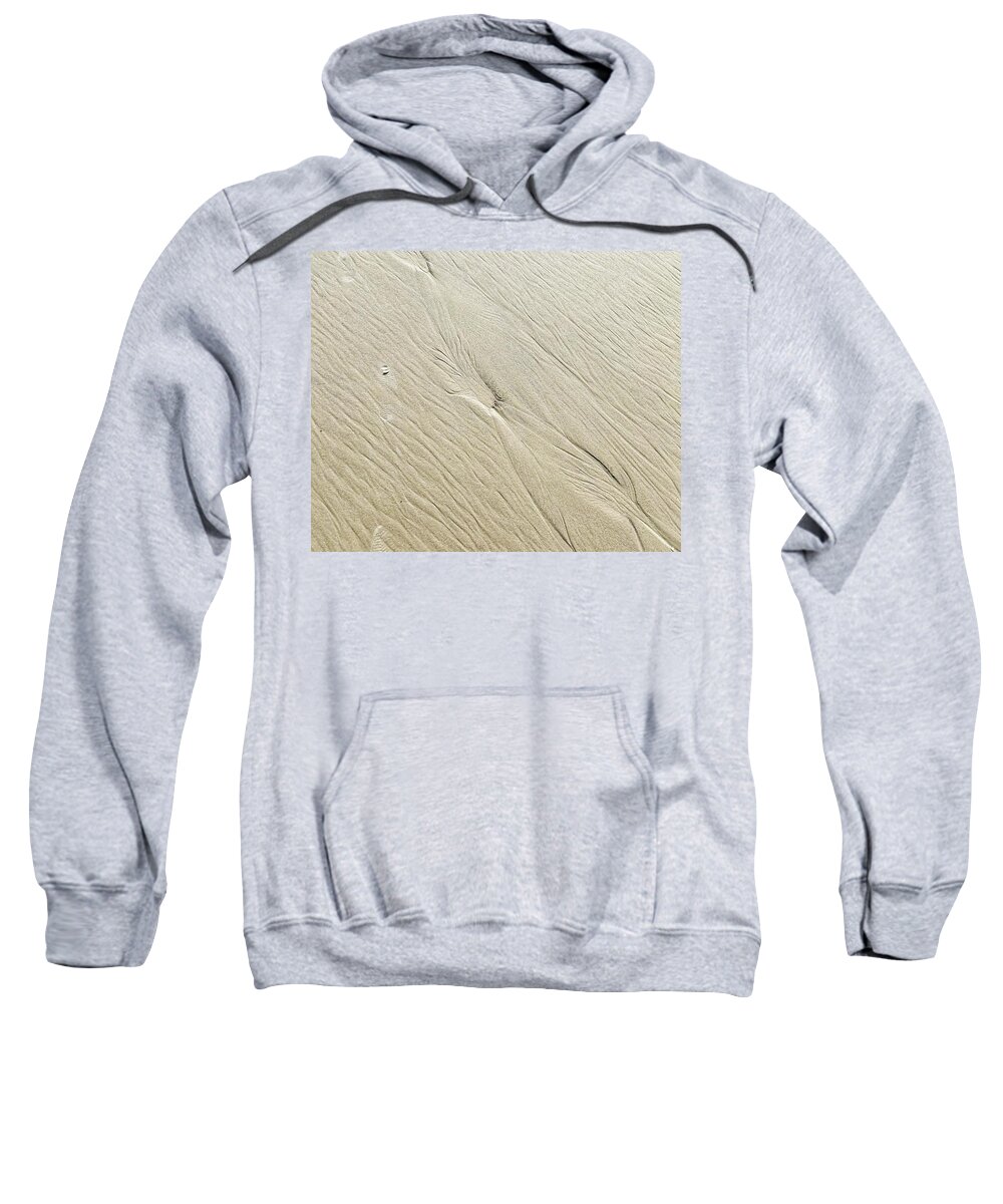 Sand Sweatshirt featuring the photograph Go with the Flow by Portia Olaughlin