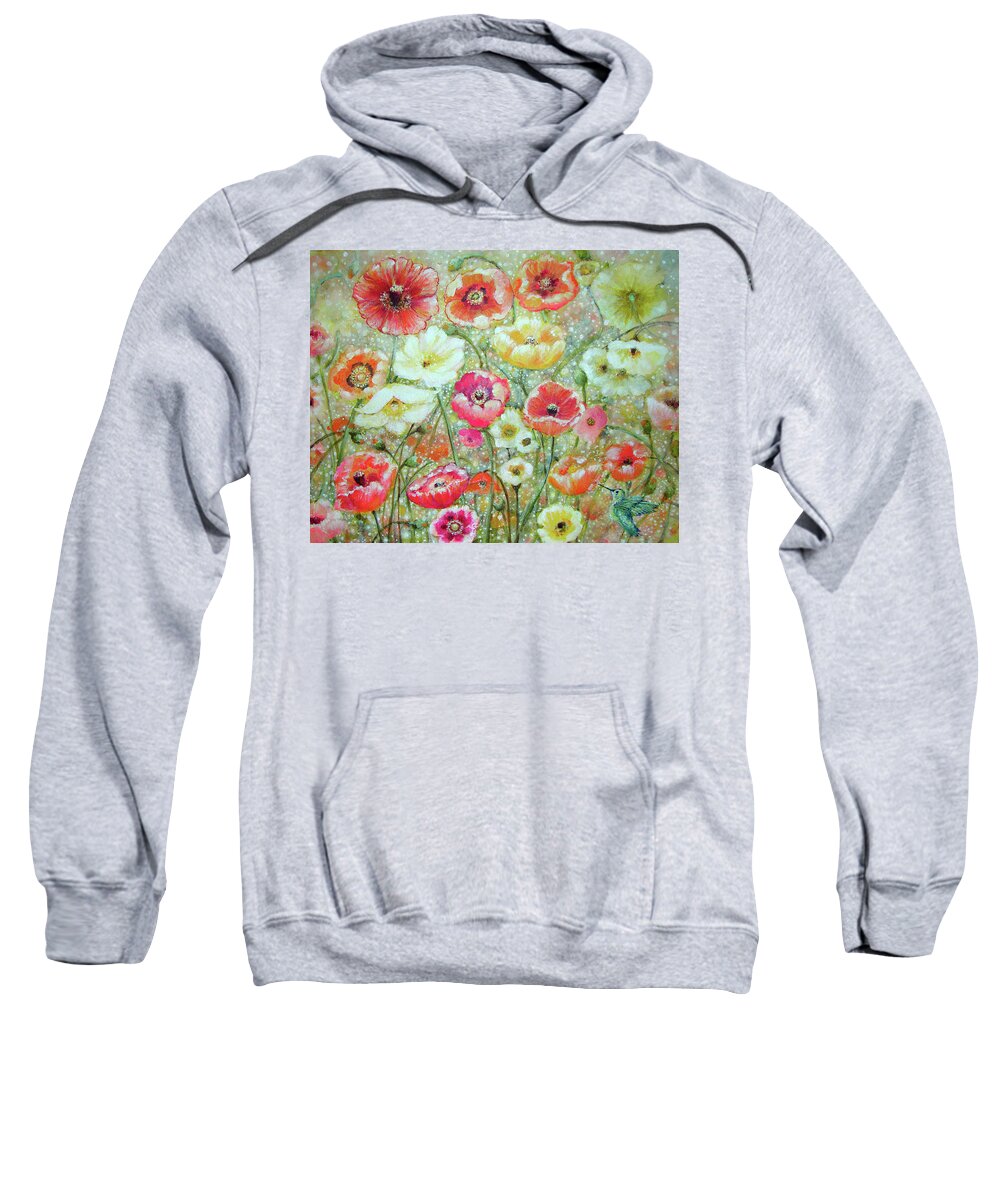 Flowers Sweatshirt featuring the painting Gods Truth is Always Good by Ashleigh Dyan Bayer