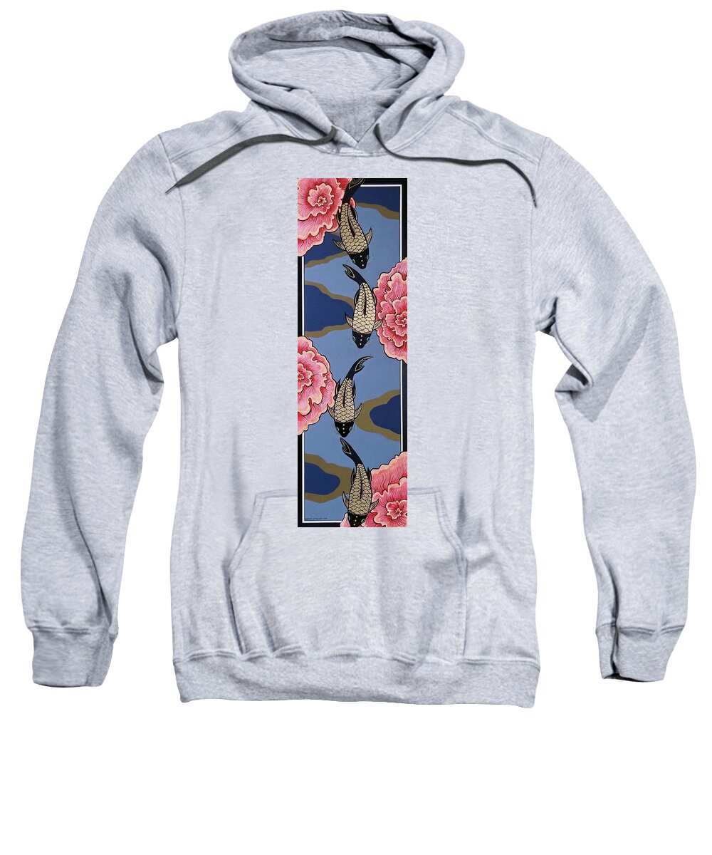  Sweatshirt featuring the painting Gold School by Bryon Stewart