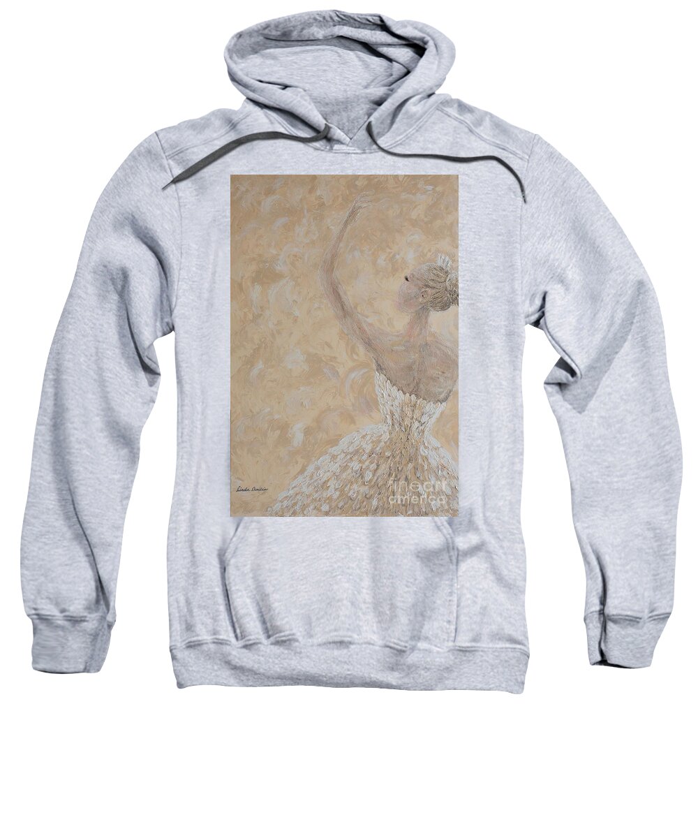 Ballet Sweatshirt featuring the painting Grace Defined by Linda Donlin
