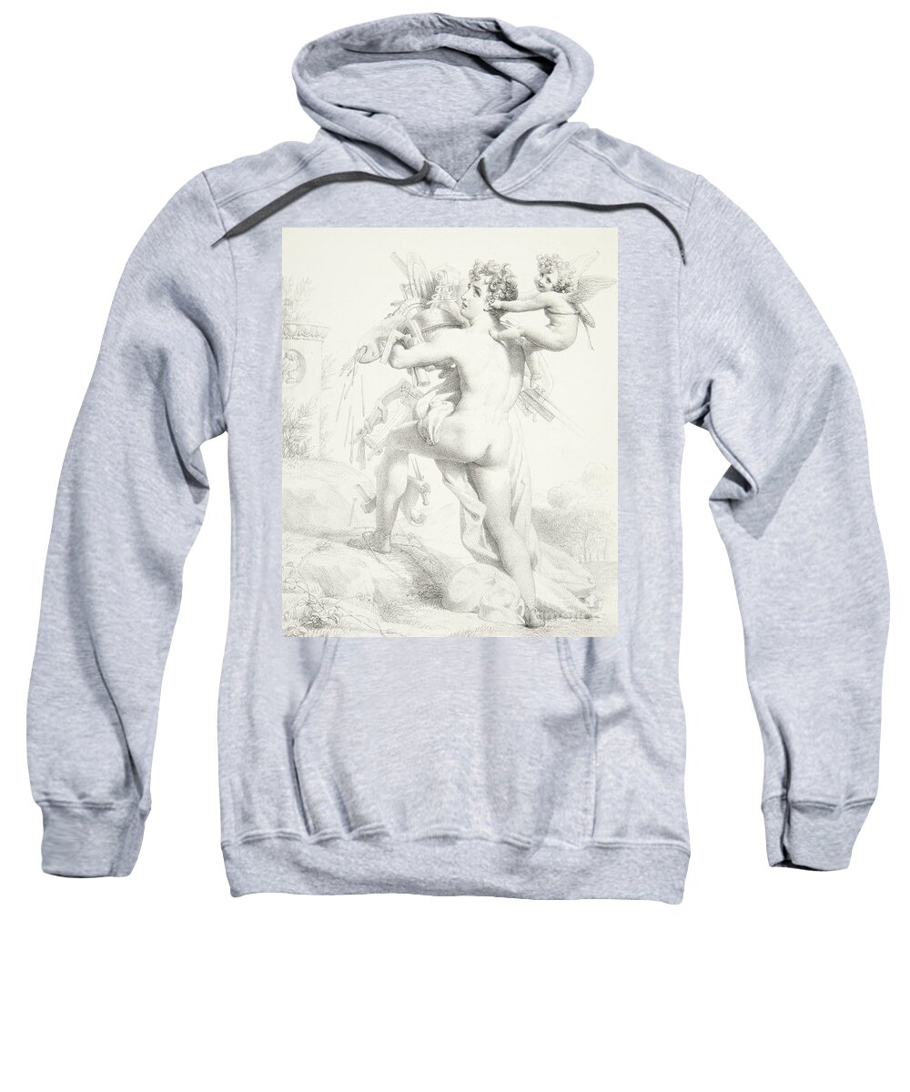 Guerin Sweatshirt featuring the drawing Grasp all, lose all by Baron Pierre-Narcisse Guerin