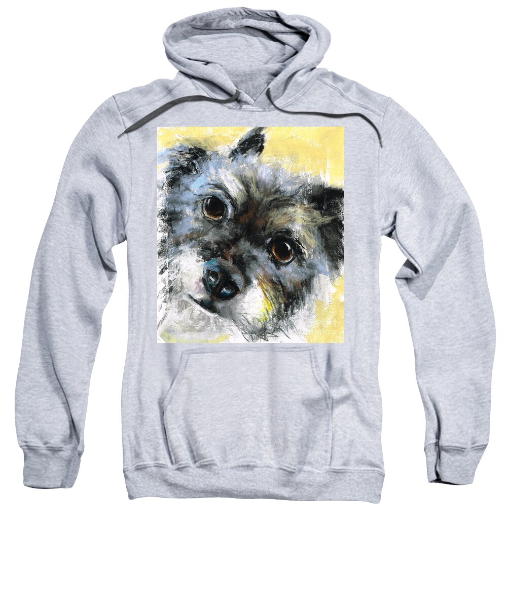 Small Dogs Sweatshirt featuring the painting Gunny by Frances Marino