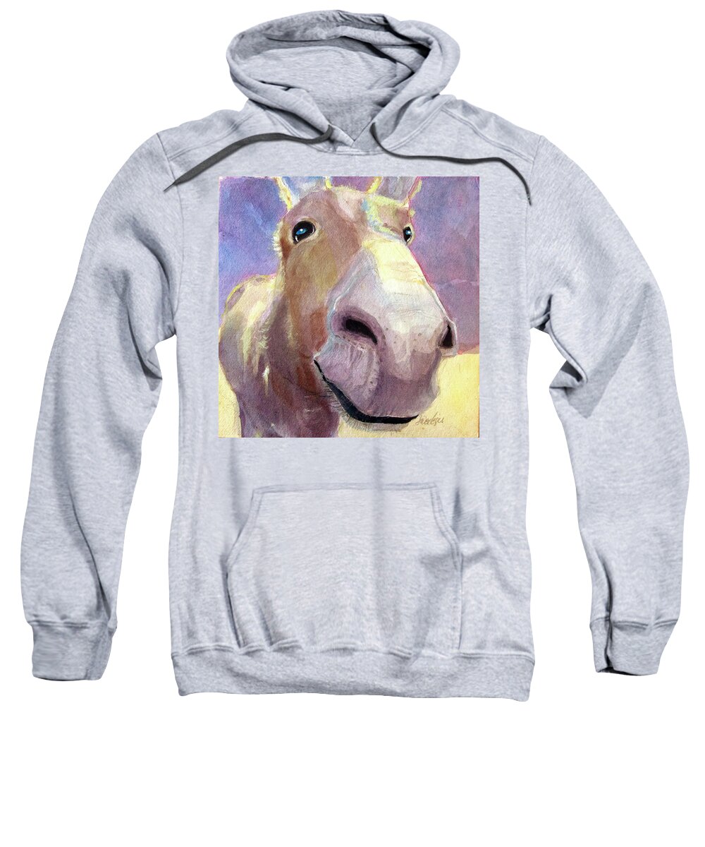 Wild Sweatshirt featuring the painting Happy And I Know It by Sheila Wedegis