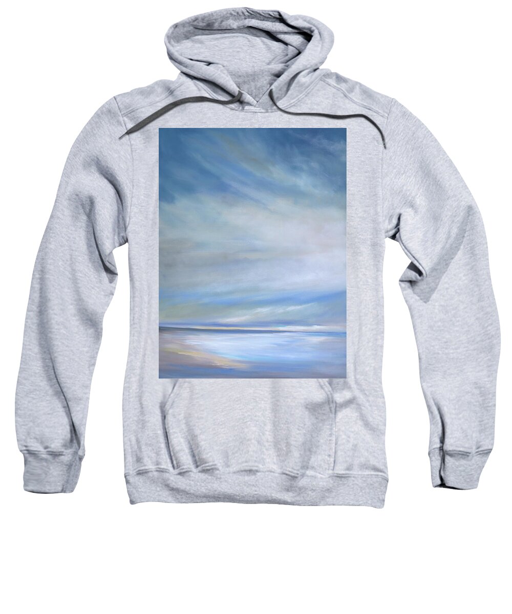 Landscapes Sweatshirt featuring the painting Heavenly Light Triptych I by Sheila Finch