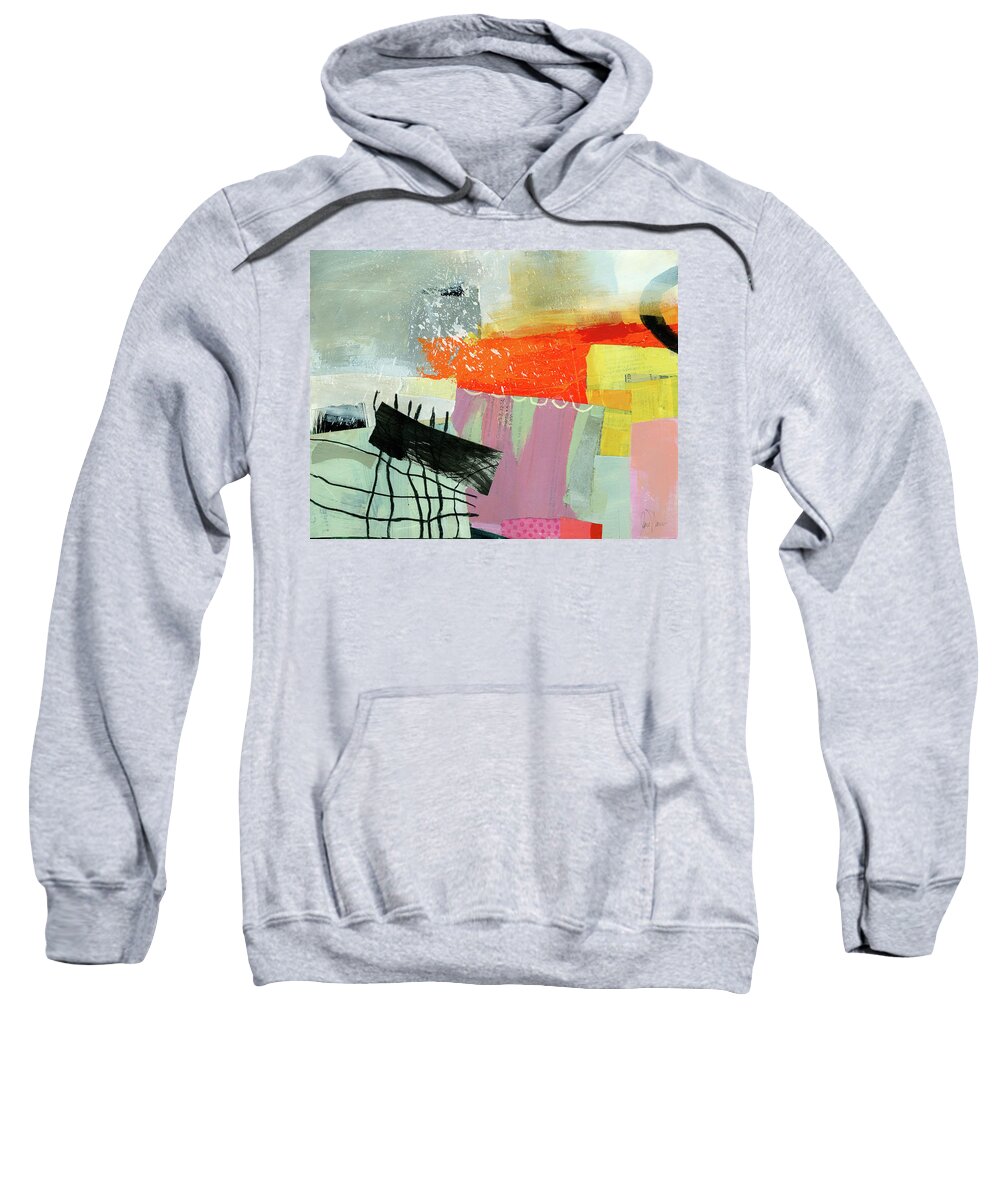 Abstract Art Sweatshirt featuring the painting Hitting The Fan #12 by Jane Davies