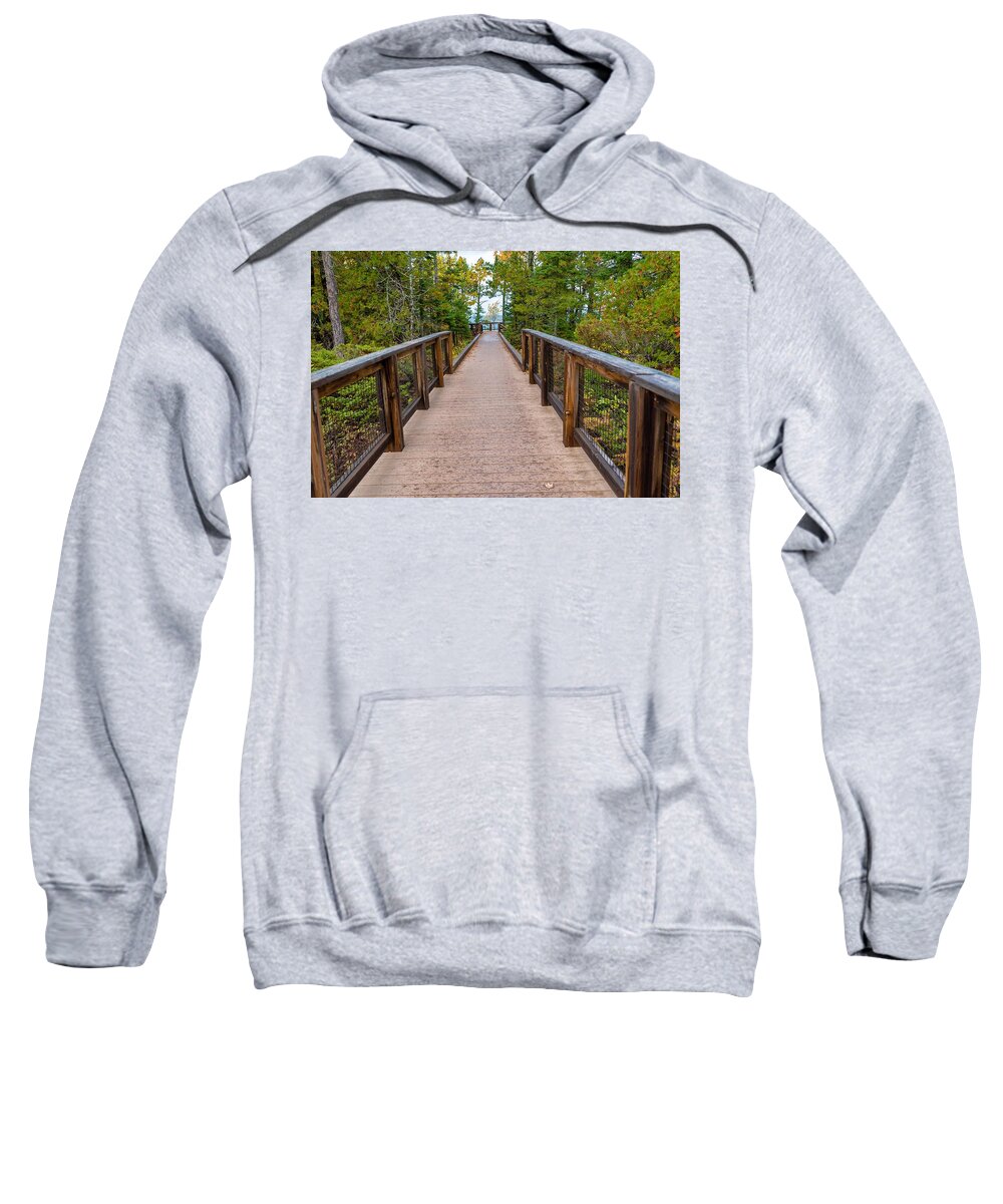 Trail Sweatshirt featuring the photograph Hunter's Point at Copper Harbor by Susan Rydberg