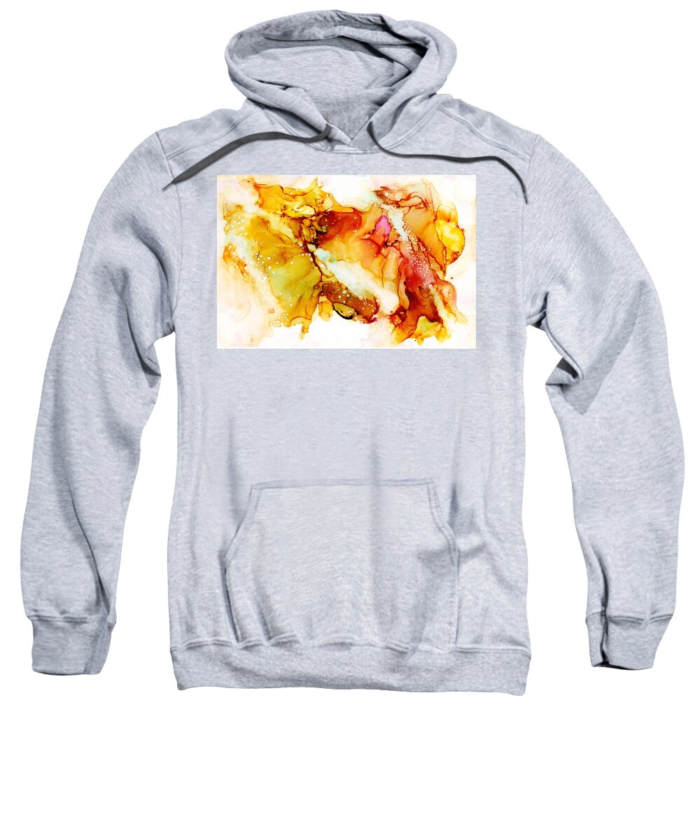 Abstract Sweatshirt featuring the painting Imagine by Christy Sawyer