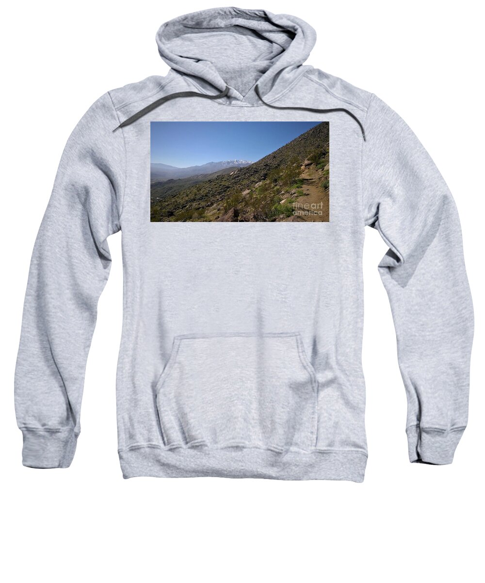 Landscape Sweatshirt featuring the photograph Snow Peaks - Indian Canyons 1000 by Lee Antle
