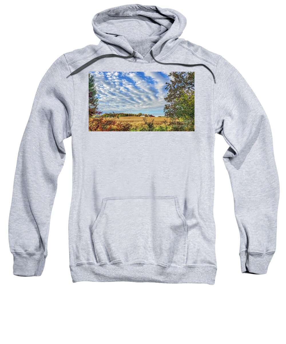 Indiana Sweatshirt featuring the photograph Indiana_Farm_Fall by Chris Spencer