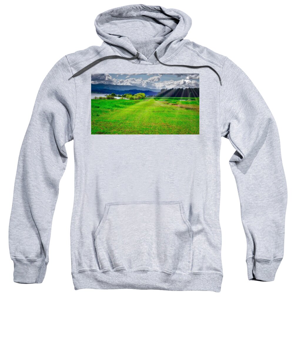 Flying Sweatshirt featuring the photograph Inviting Airstrip by Tom Gresham
