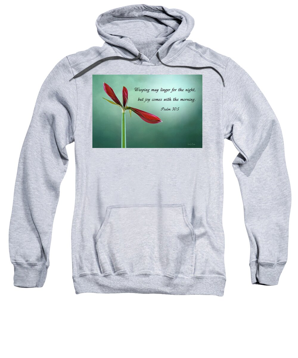 Amaryllis Sweatshirt featuring the photograph Joy in the Morning by Joan Baker