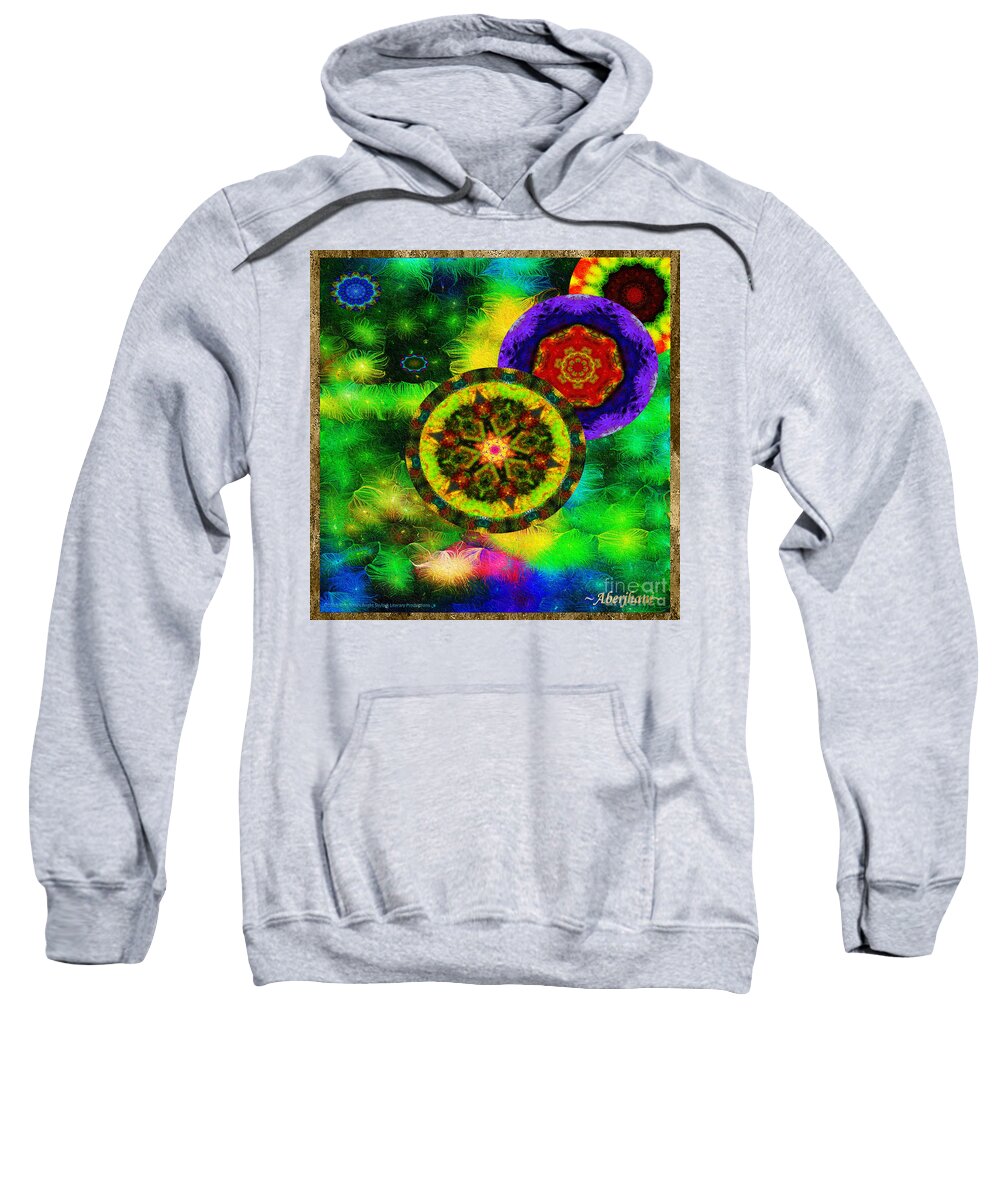 Moon Sweatshirt featuring the mixed media Kaleidoscope Moon for Children Gone to Soon Number - 3 Intensified by Aberjhani
