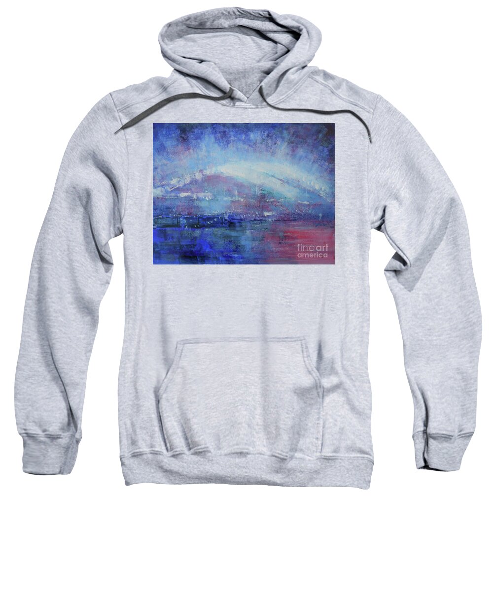 Abstract Sweatshirt featuring the painting Let The Party Begin by Jane See