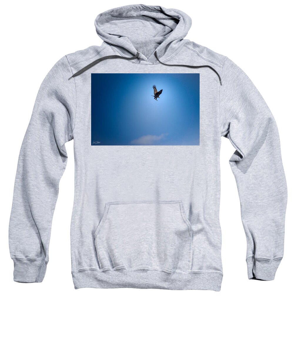 Golden Eagle Sweatshirt featuring the photograph Locked in for lunch by Phil S Addis