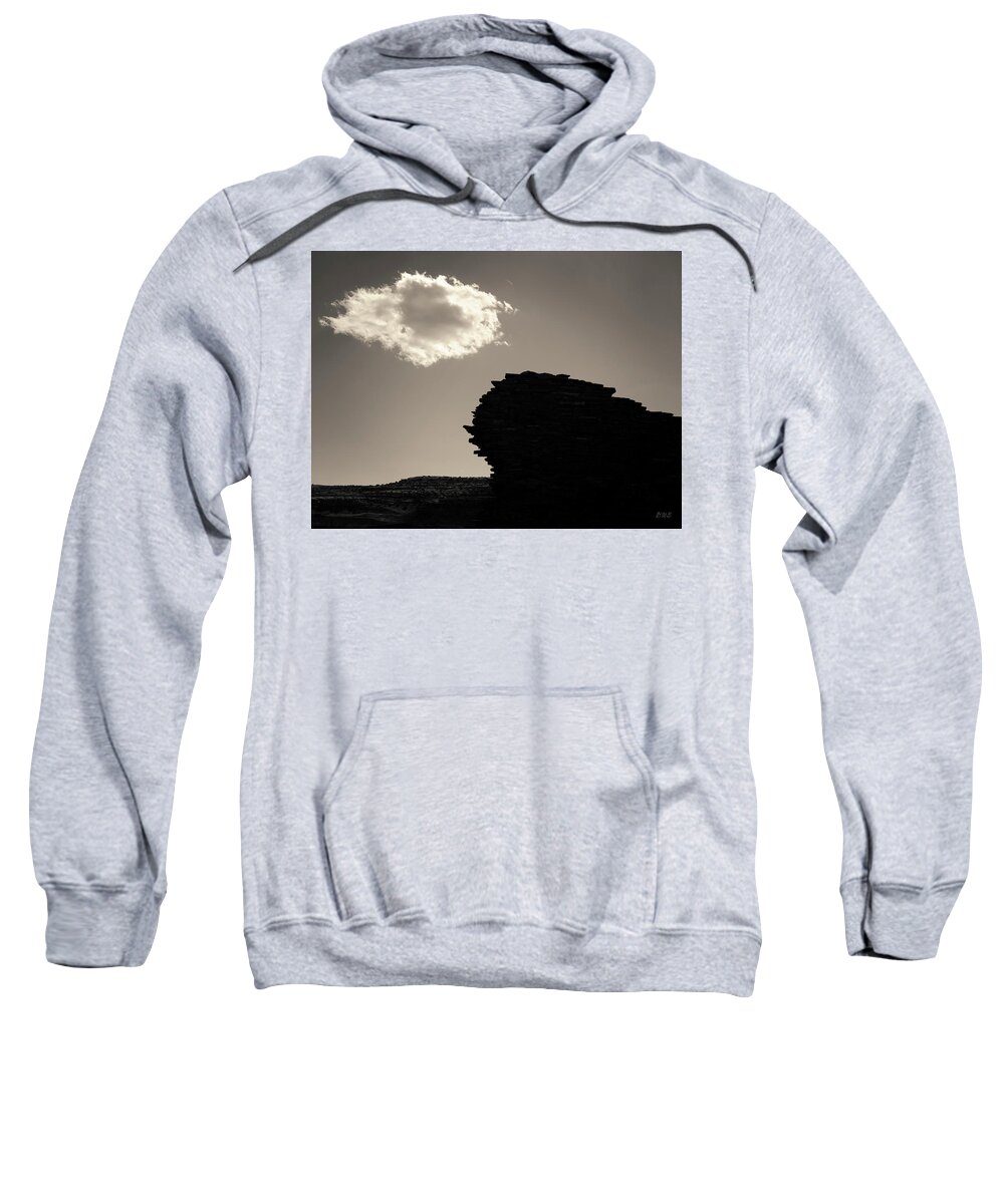 New Mexico Sweatshirt featuring the photograph Lone Cloud III Toned by David Gordon