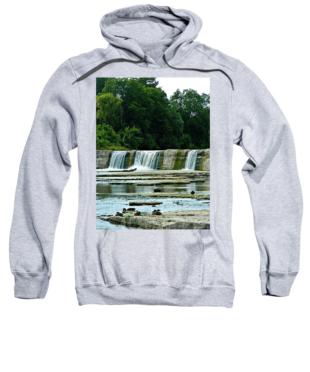 Look Out Duck Sweatshirt featuring the photograph Look Out Duck by Cyryn Fyrcyd
