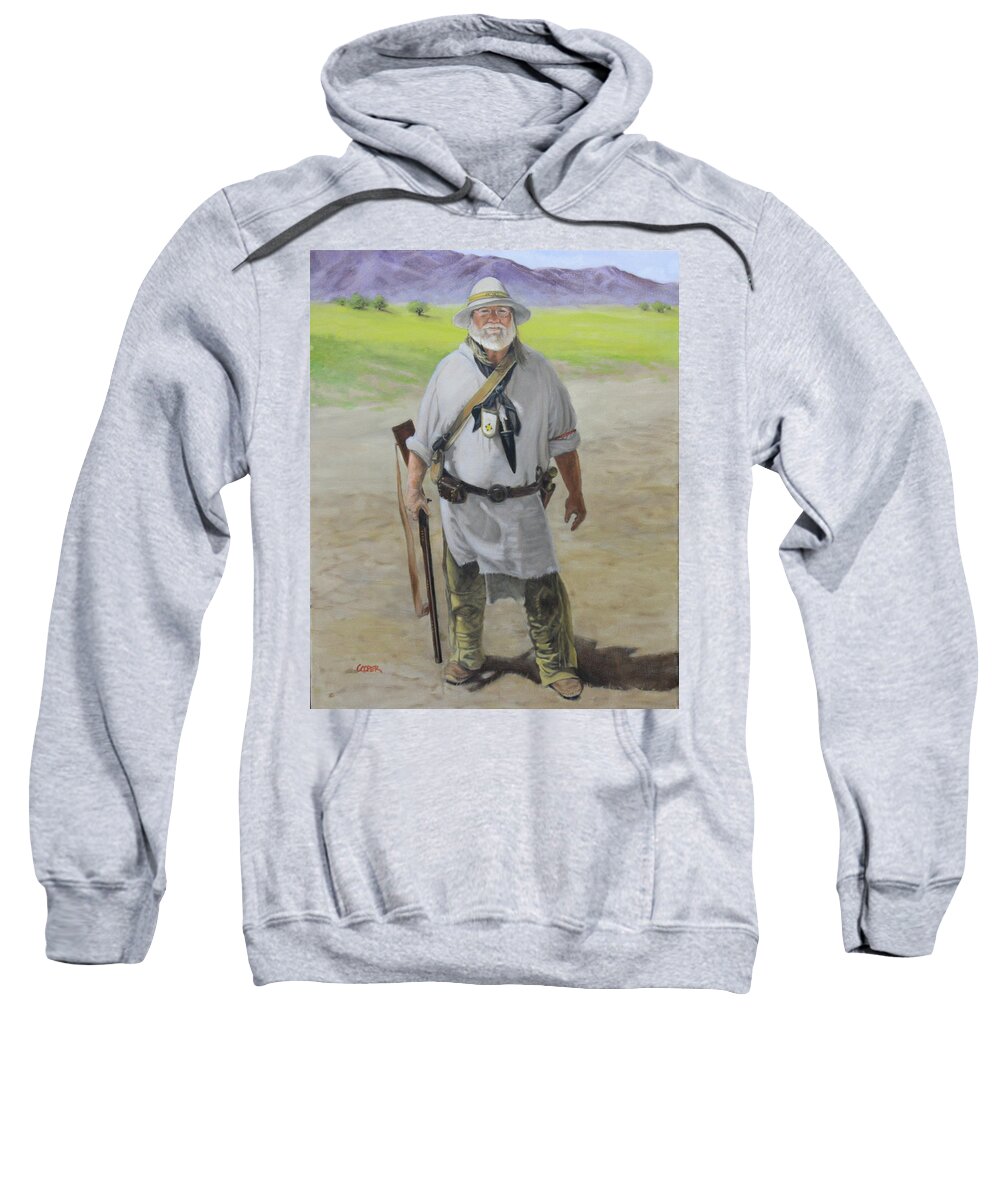 Buckskinner Sweatshirt featuring the painting Lost and Found by Todd Cooper