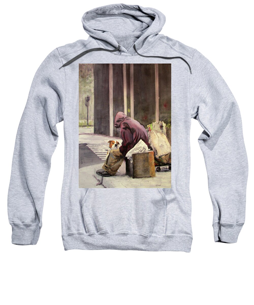 Dog Sweatshirt featuring the painting Loyalty by Ally Benbrook
