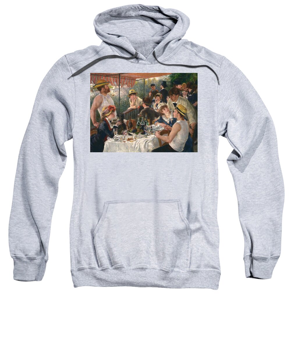 Renoir Sweatshirt featuring the painting Luncheon of the Boating Party, from 1880-1881 by Auguste Renoir